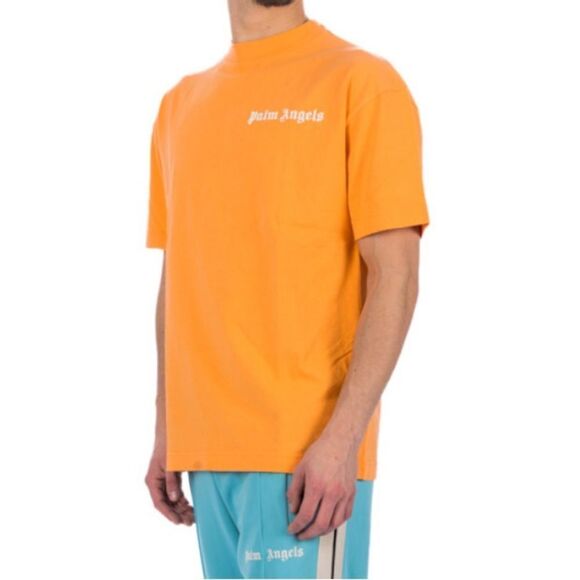 PALM ANGELS | NEW Authentic Short Sleeve Classic Tee in Orange Men’s Size Small - Picture 1 of 12